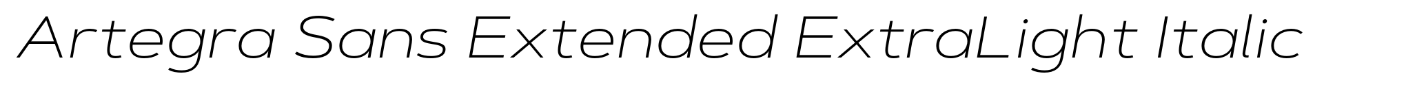 Artegra Sans Extended ExtraLight Italic image
